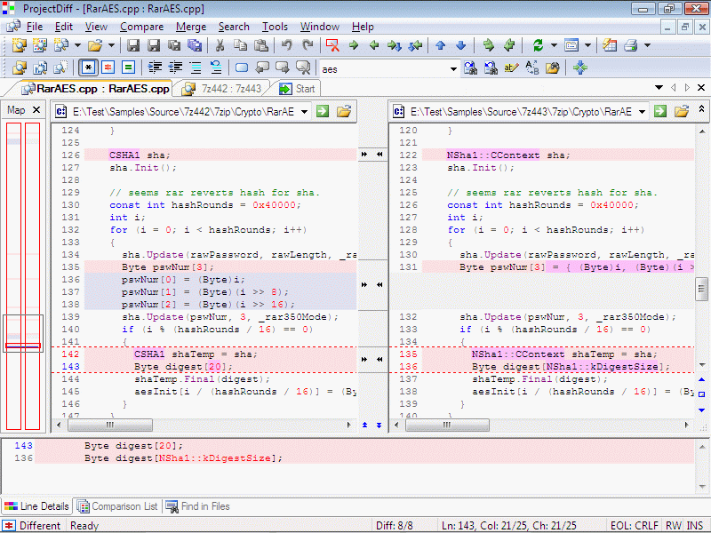 Click to view ProjectDiff 1.0.8 screenshot
